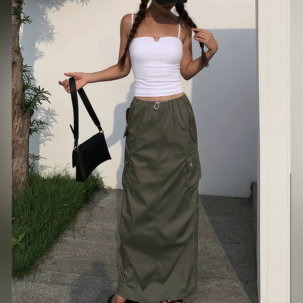 Cargo maxi skirt